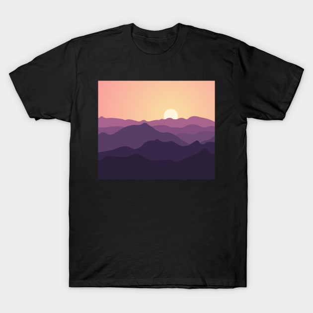 Purple mountains T-Shirt by TheLouisa